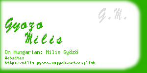 gyozo milis business card